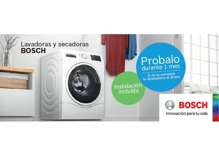 Lavarropas y secarropas Bosch 1 mes de prueba.