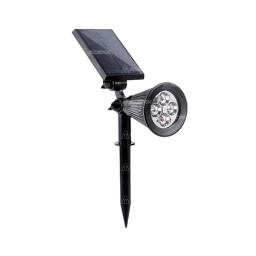 FOCO/PINCHO PARA JARDIN CON PANEL SOLAR LUZ BLANCA CALIDA