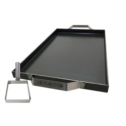 PLANCHA CHIVITERA CHIVITOS CHAPA DE HIERRO + MOLDE PARA HUEVO FRITO CUADRADO INOX.