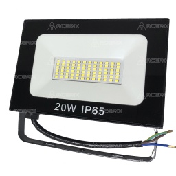 FOCO REFLECTOR PARA EXTERIOR 220V 20W LUZ FRIA