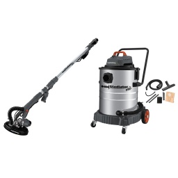 LIJADORA DE YESO EXTENSIBLE + ASPIRADORA 70L GLADIATOR PRO