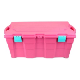 BAUL PLASTICO 100LTS ROSA CON TAPA
