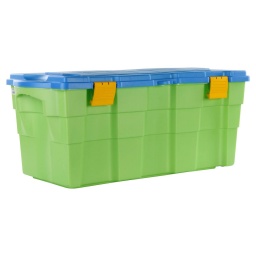 CAJA ORGANIZADORA BAUL 100LTS VERDE CELESTE CON TAPA