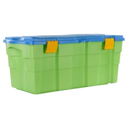 CAJA ORGANIZADORA BAUL 100LTS VERDE CELESTE CON TAPA