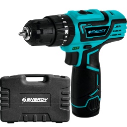 TALADRO PERCUTOR ATORNILLADOR ENERGY 12V LITIO EN VALIJA