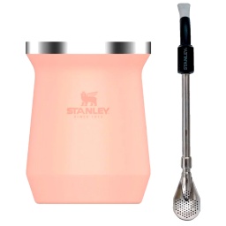 COMBO STANLEY MATE ROSADO + BOMBILLA CLASICA NEGRA