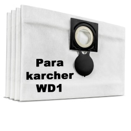 BOLSAS DE FIELTRO DE REPUESTO PARA ASPIRADORA KARCHER WD1 X 4 UNIDADES