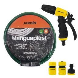 MANGUERA DE JARDIN 30M 12 PULGADA + PISTOLA DE RIEGO Y CONECTORES RAPIDOS
