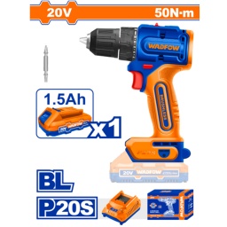 TALADRO ATORNILLADOR a bateria wadfow 20v sin carbones
