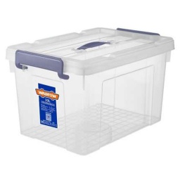 CAJA PLASTICA ORGANIZADOR TRANSPARENTE WADFOW 33 LITROS
