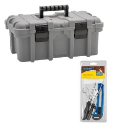 CAJA DE HERRAMIENTAS + kit de herramientas TRAMONTINA 5 PZ
