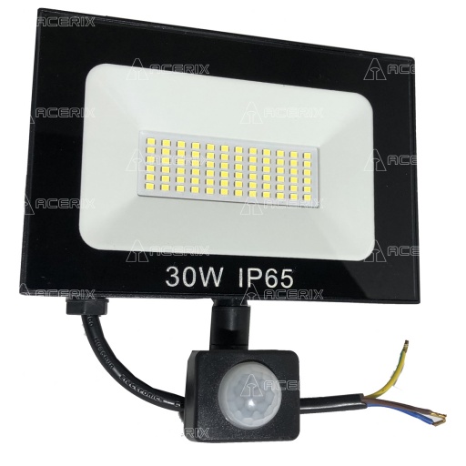 FOCO EXTERIOR 220V 30W CON SENSOR DE LUZ Y MOVIMIENTO