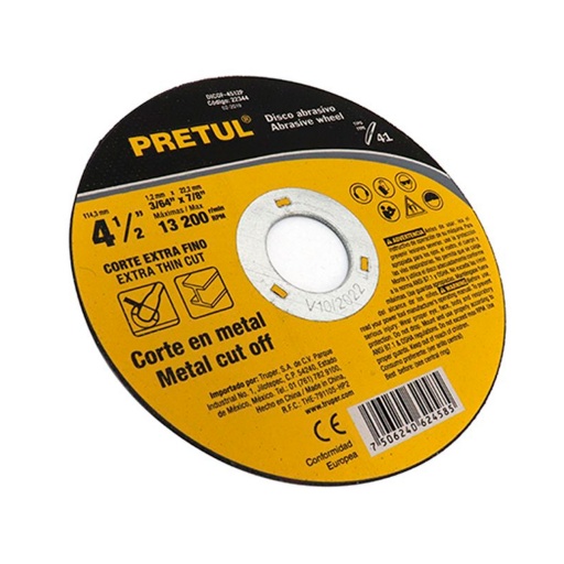 Disco De Corte Metal 4'' 2 Unidades Pretul 1mm - Acerix