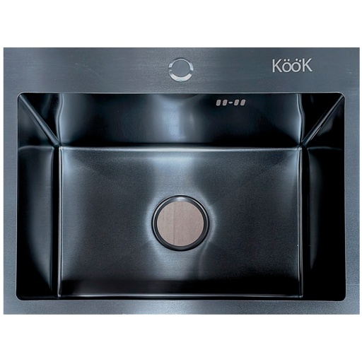 PILETA DE COCINA KOOK  NEGRA 55 X 43 X 22  CM