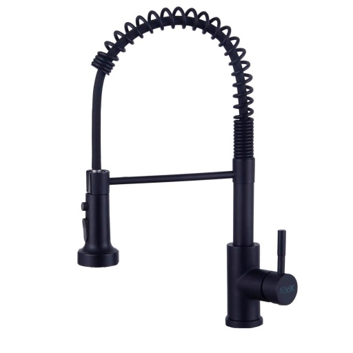 GRIFO MONOCOMANDO FLEXIBLE KOOK NEGRO