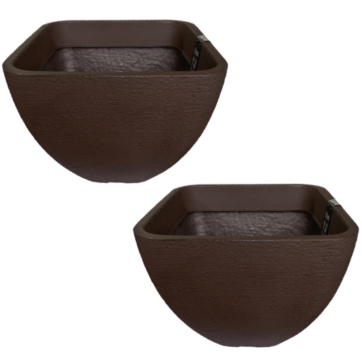 MACETA CONICA TEXTURADA SIMIL FIBROCEMENTO 36 CM X 2 UNIDADES