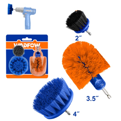 SET DE 3 CEPILLOS DE LIMPIEZA MULTI USO WADFOW PARA TALADRO
