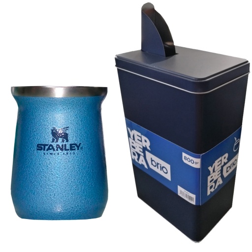 MATE STANLEY ACERO INOXIDABLE ORIGINAL + YERBERA BRIO DE 800 GRS.