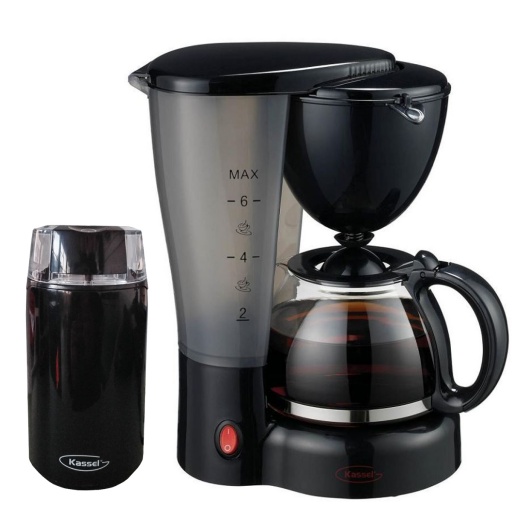 CAFETERA DE GOTEO KASSEL 6 TAZAS + MOLINILLO DE CAFE Y SEMILLAS
