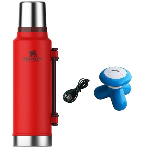 TERMO STANLEY ACERO INOXIDABLE 1.4 LITROS + MASAJEADOR