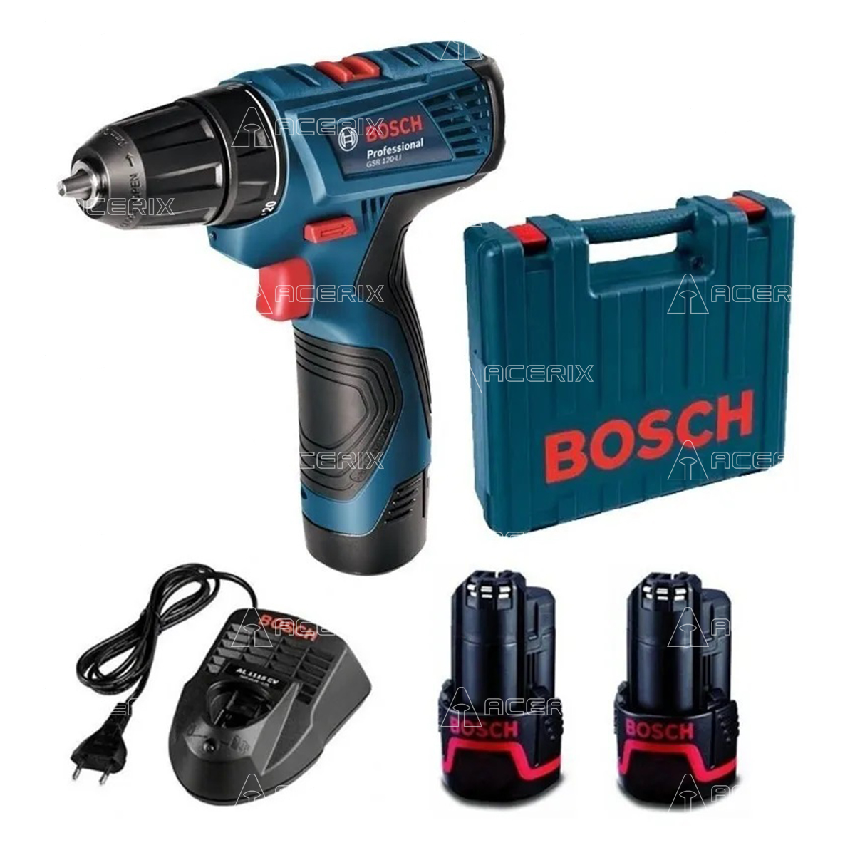 Atornillador Taladro BOSCH 12V con 1 Batería y Cargador en Maletín