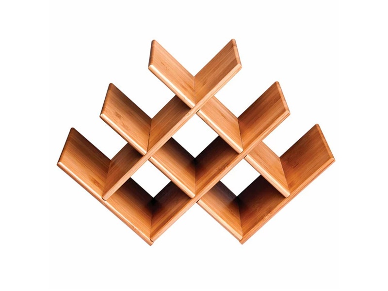 RACK PARA 8 BOTELLAS DE VINO EN BAMB IDEAL OBSEQUIO