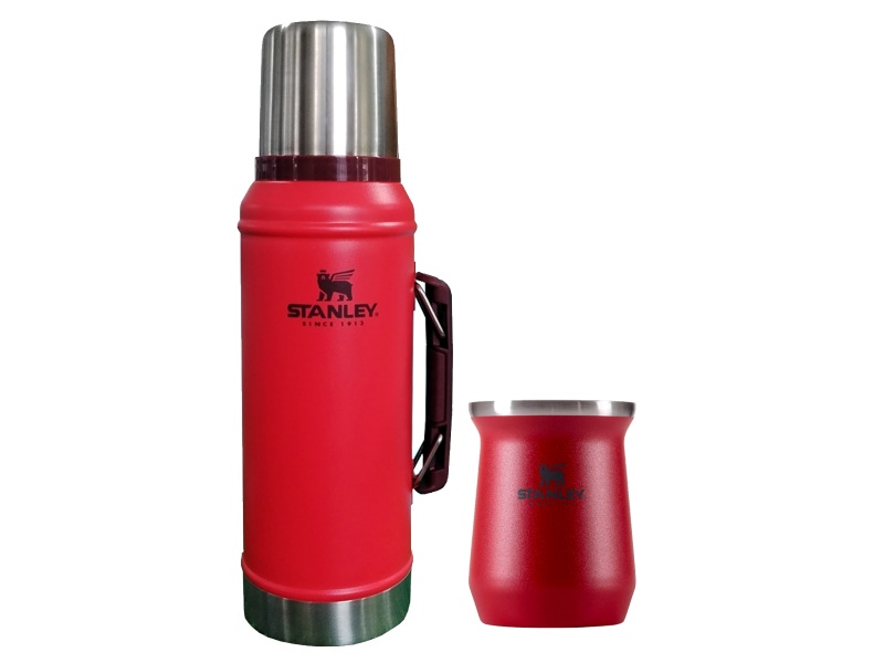 COMBO  TERMO CLASIC STANLEY 940ML ROJO + MATE ROJO
