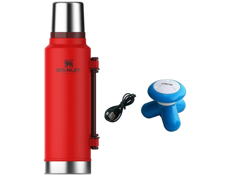 TERMO STANLEY ACERO INOXIDABLE 1.4 LITROS + MASAJEADOR