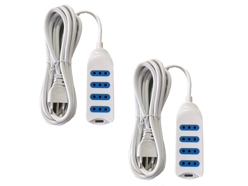 ZAPATILLA ALARGUE MODULAR 4 ENTRADAS x 2 UNIDADES