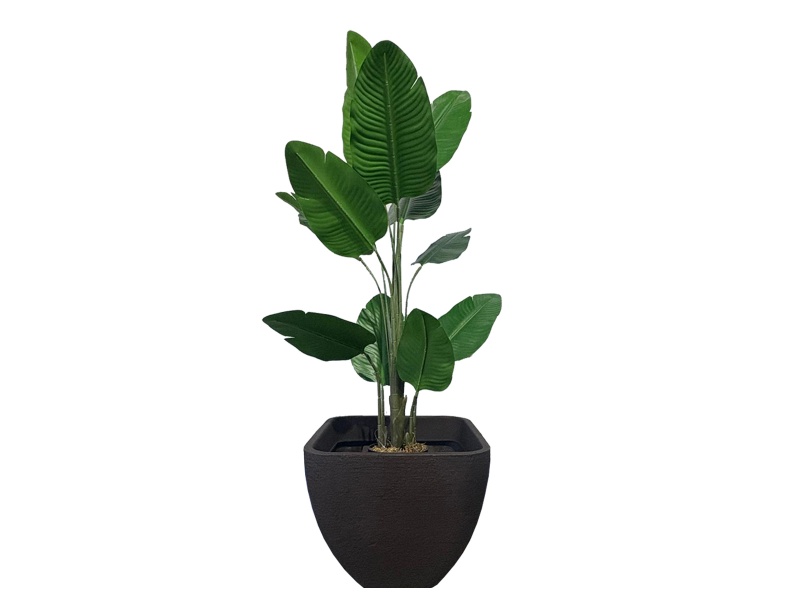 MACETA CONICA TEXTURADA SIMIL FIBROCEMENTO 36 CM